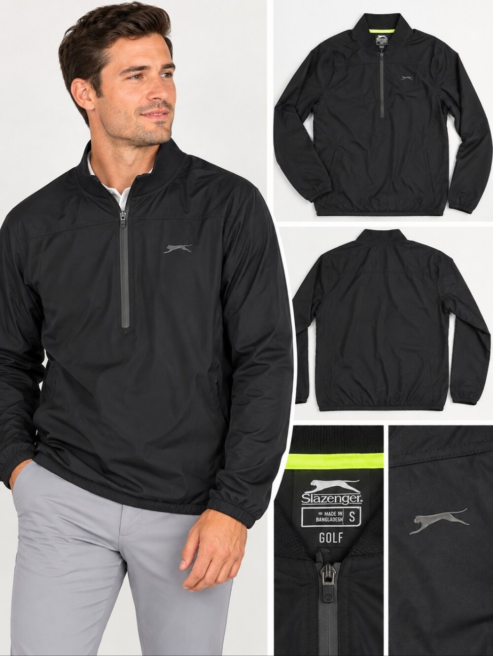 Slazenger Golf Windbreaker Lightweight Sporty Shirt Jacket